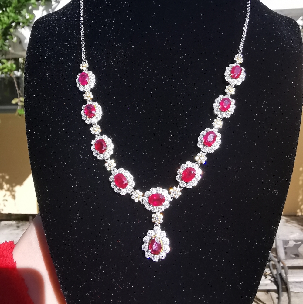Ruby necklace in S925 silver